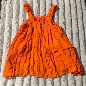 Habitual Bright Orange Ruffled Tank Top